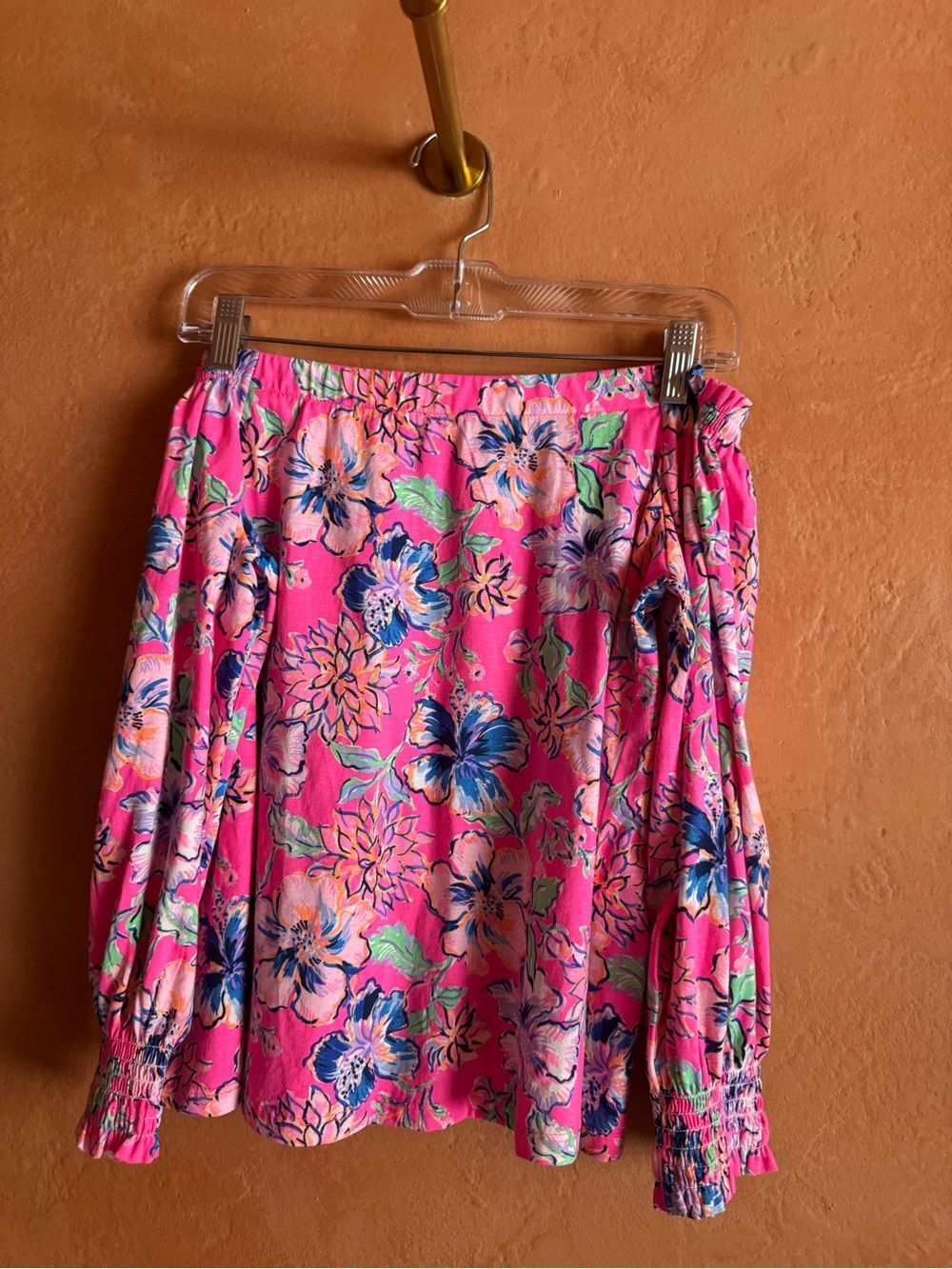 NWT Lilly Pulitzer Lessa Top Pink Isle Last Bud Not Least Small
